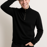 Pulover od pletenine - Polu-zip