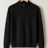 Pulover od pletenine - Polu-zip