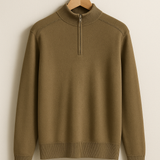 Pulover od pletenine - Polu-zip