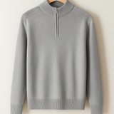Pulover od pletenine - Polu-zip