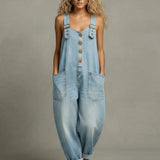 Leila - Stylish Denim Overall with Pockets