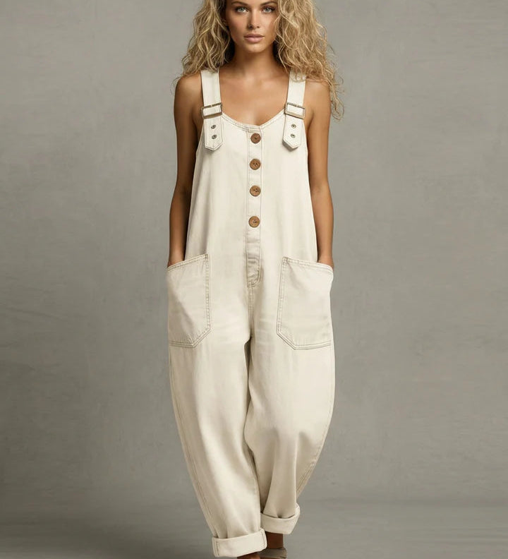 Leila - Stylish Denim Overall with Pockets