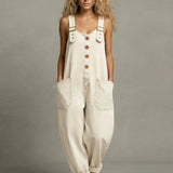 Leila - Stylish Denim Overall with Pockets