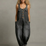 Leila - Stylish Denim Overall with Pockets