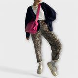 Chandra - Vintage traperice s leopard printom