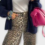 Chandra - Vintage traperice s leopard printom