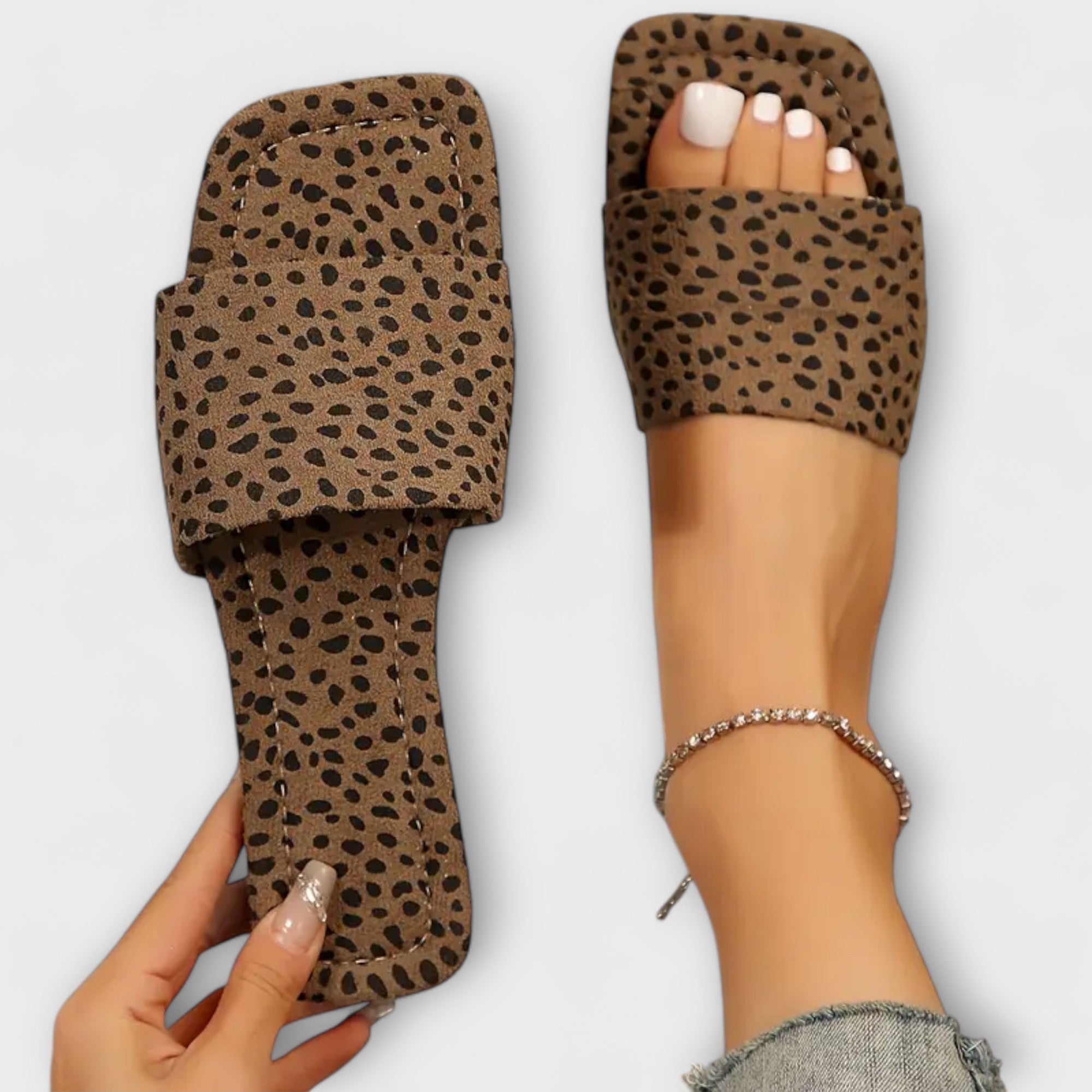 Elisabete - Niske mokasine s leopard uzorkom