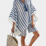 Salomé - Prugasti Set Bluza i Šorts
