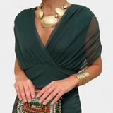 Luana - Elegantna haljina s V izrezom