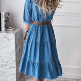 Bárbara - Elegantna casual denim haljina