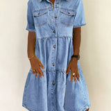 Sofia - Elegantna Casual Jeans Haljina